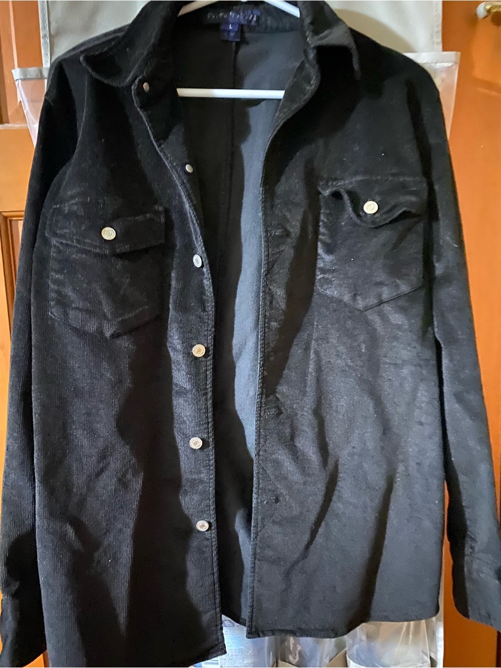 Ralph Lauren Black Corduroy Shirt Jacket
